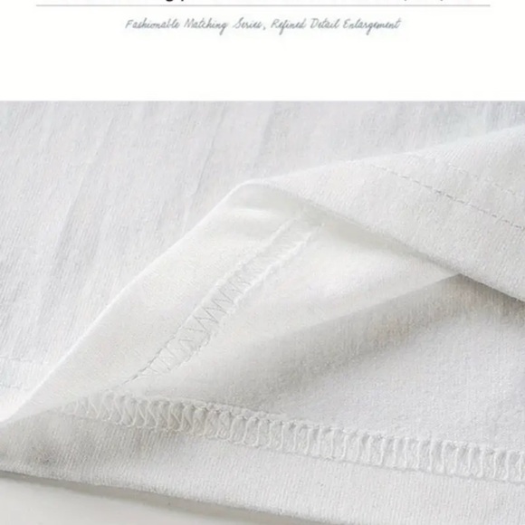 Elegant White Cherry Graphic Tee - Picture 6 of 8